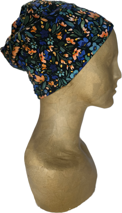 Buff - Ditsy Black Flower