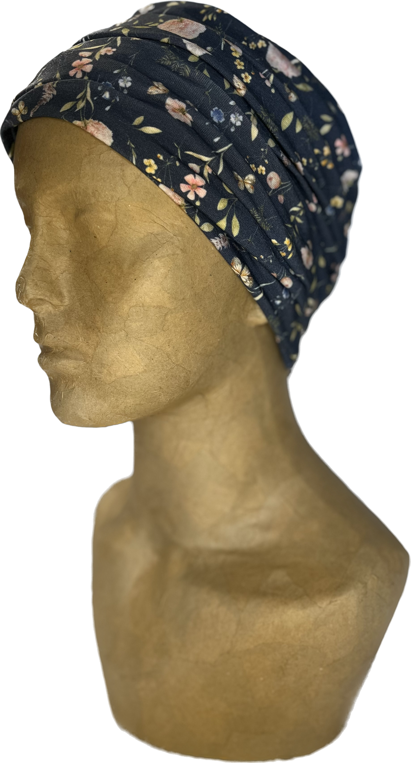 Buff - Dark Blue Wildflower