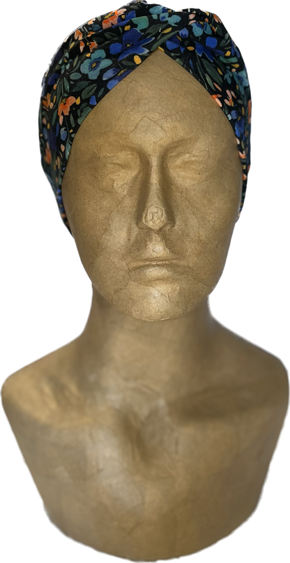 Headband - Ditsy Black Flower