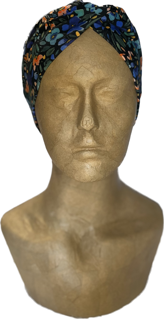 Headband - Ditsy Black Flower